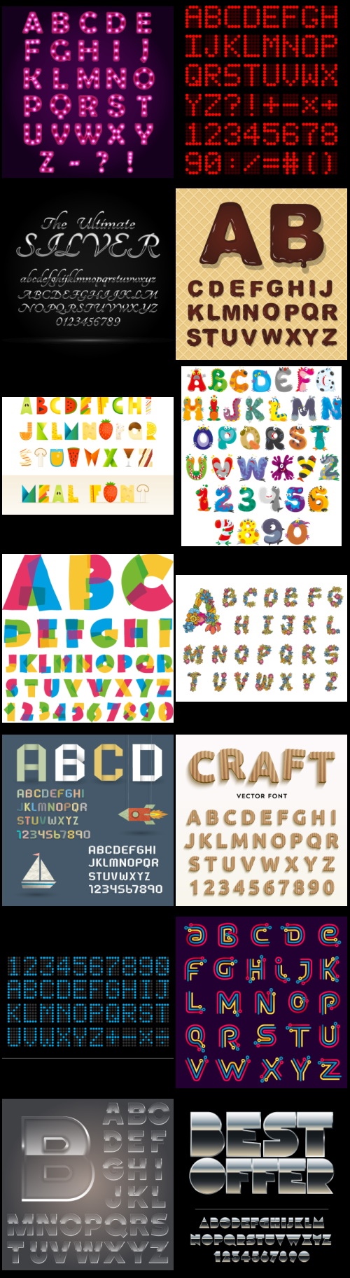 577 Vector Alphabets Bundle 526xAI, 51xEPS