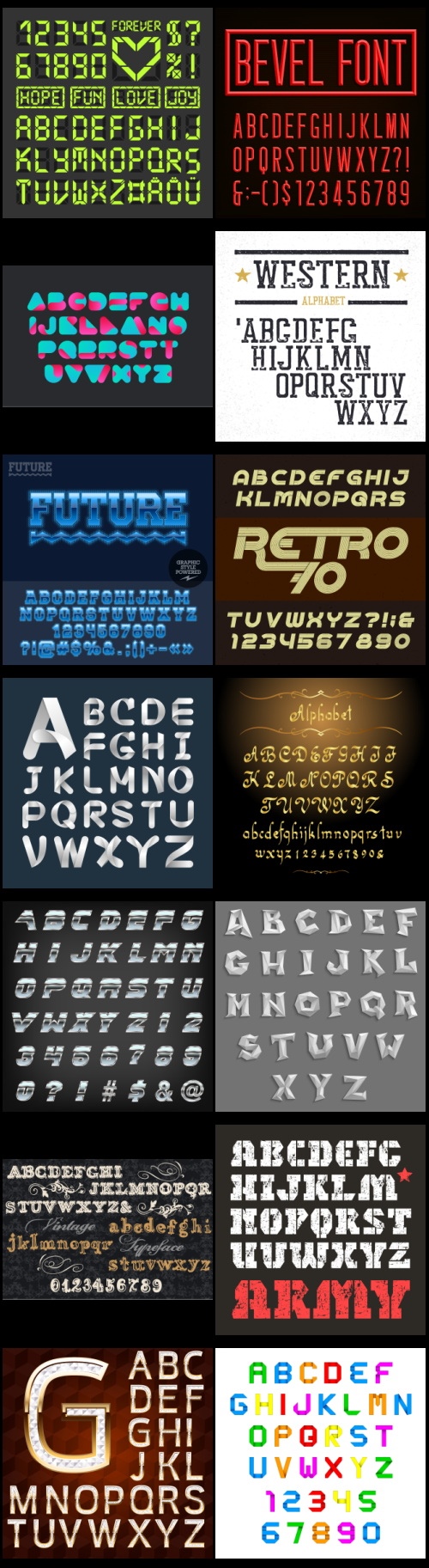 577 Vector Alphabets Bundle 526xAI, 51xEPS