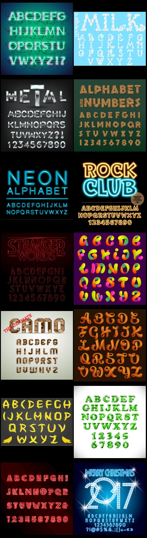 577 Vector Alphabets Bundle 526xAI, 51xEPS