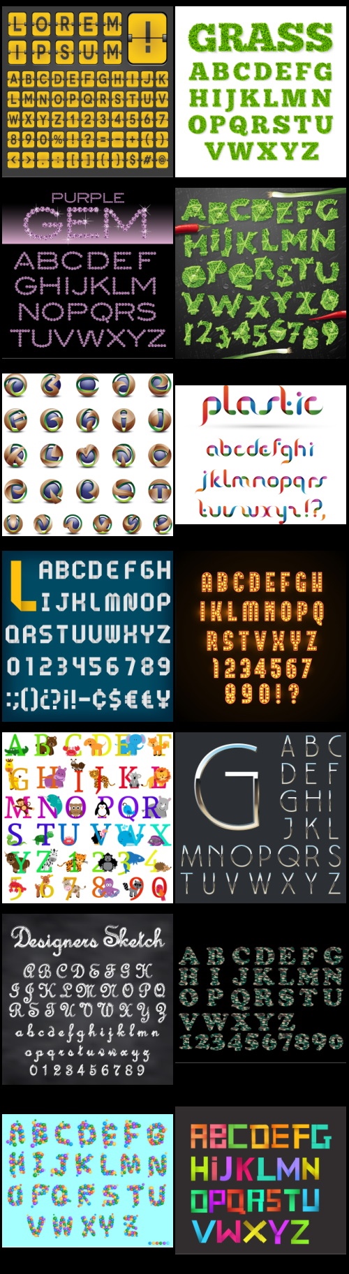 577 Vector Alphabets Bundle 526xAI, 51xEPS