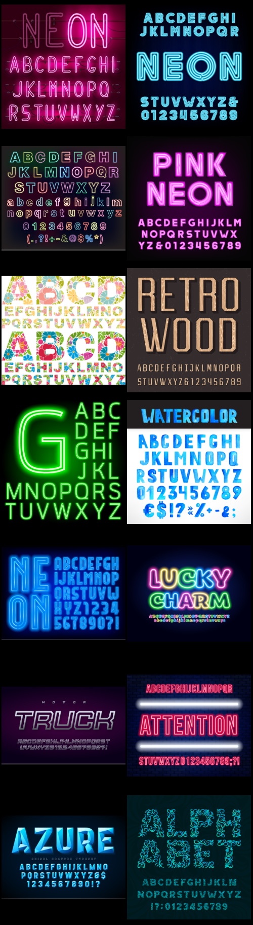 577 Vector Alphabets Bundle 526xAI, 51xEPS