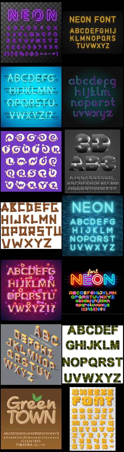 577 Vector Alphabets Bundle 526xAI, 51xEPS