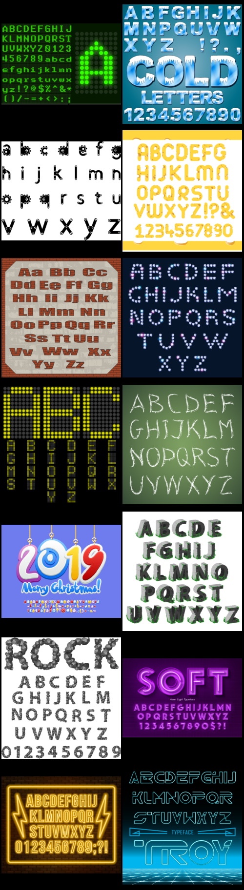 577 Vector Alphabets Bundle 526xAI, 51xEPS
