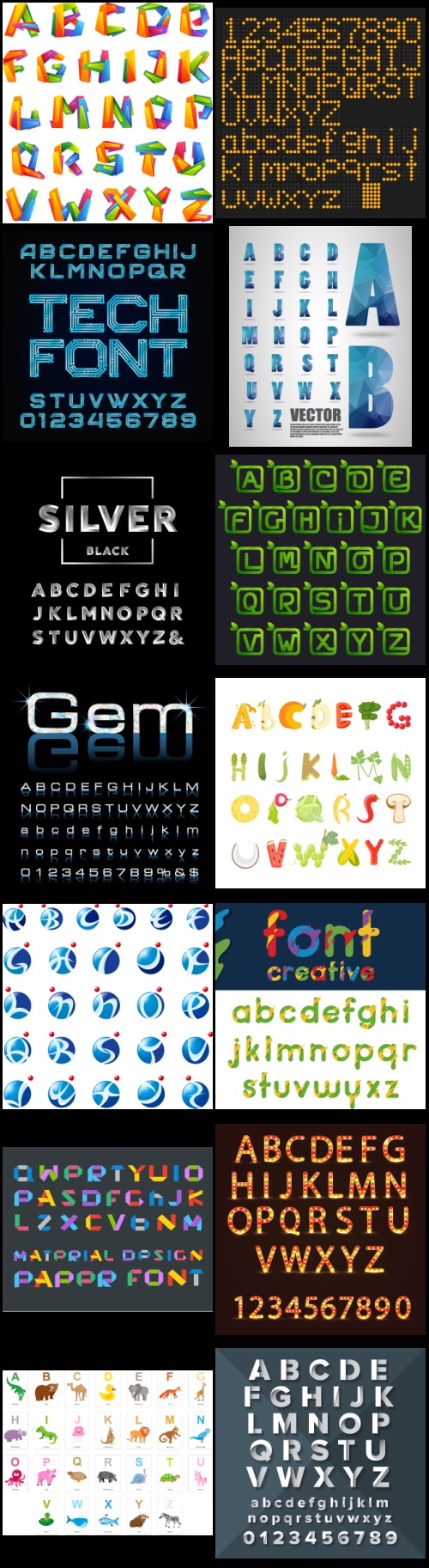 577 Vector Alphabets Bundle 526xAI, 51xEPS