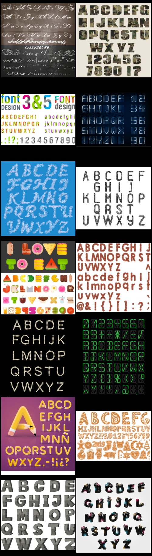 577 Vector Alphabets Bundle 526xAI, 51xEPS