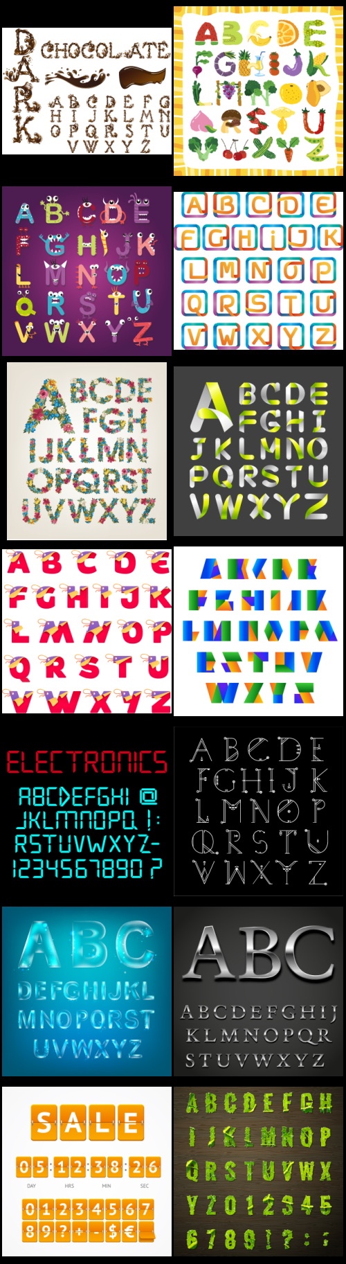 577 Vector Alphabets Bundle 526xAI, 51xEPS