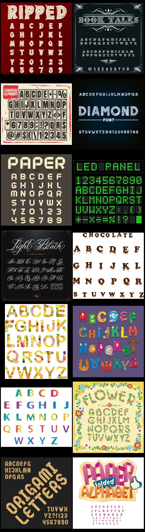 577 Vector Alphabets Bundle 526xAI, 51xEPS