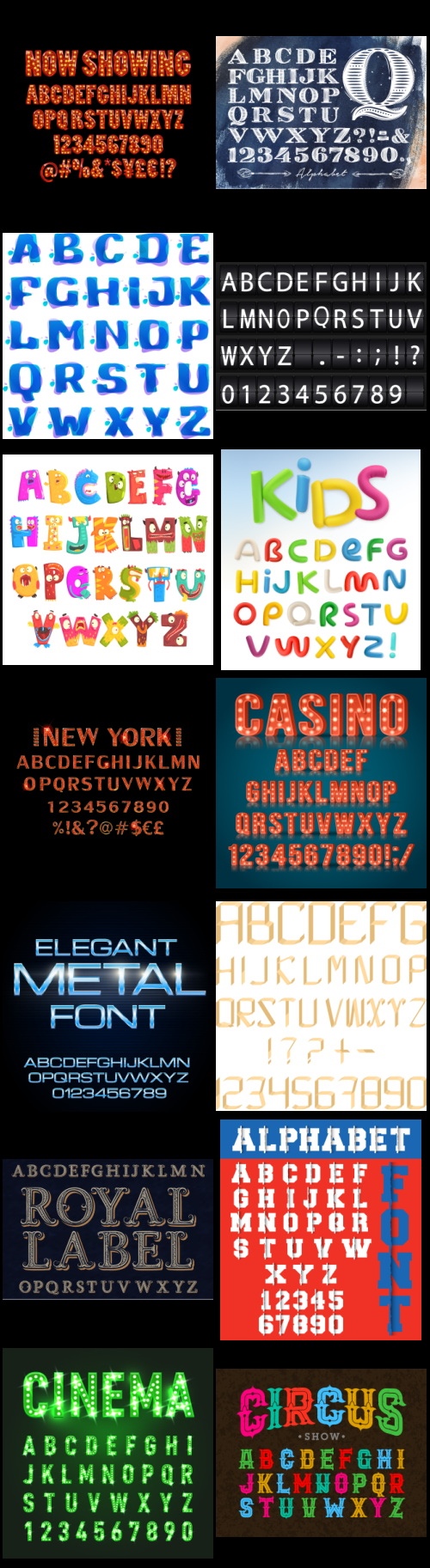 577 Vector Alphabets Bundle 526xAI, 51xEPS