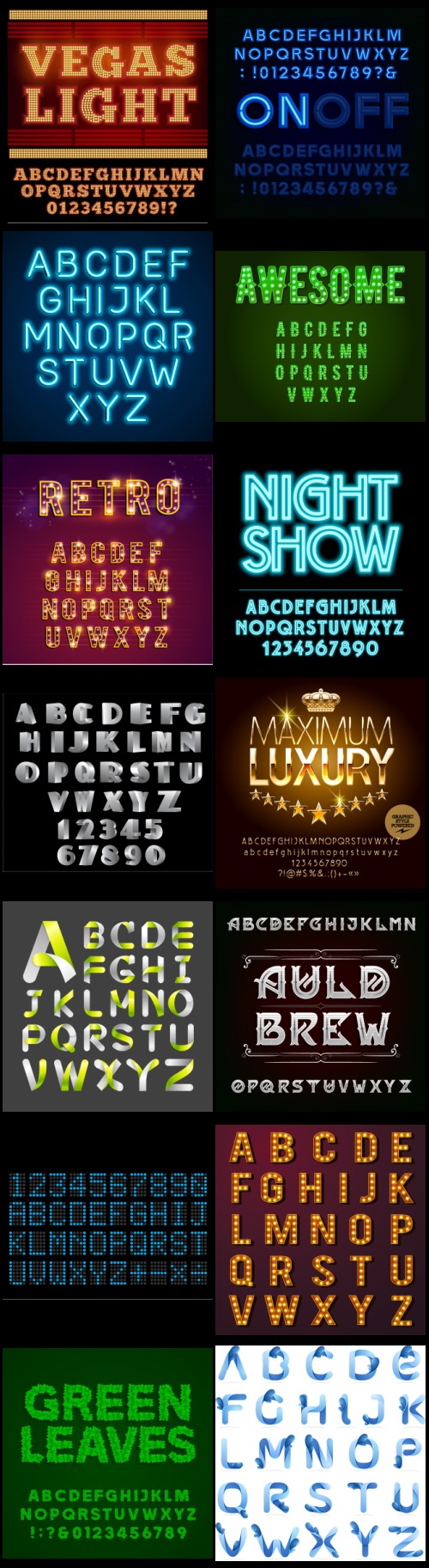 577 Vector Alphabets Bundle 526xAI, 51xEPS