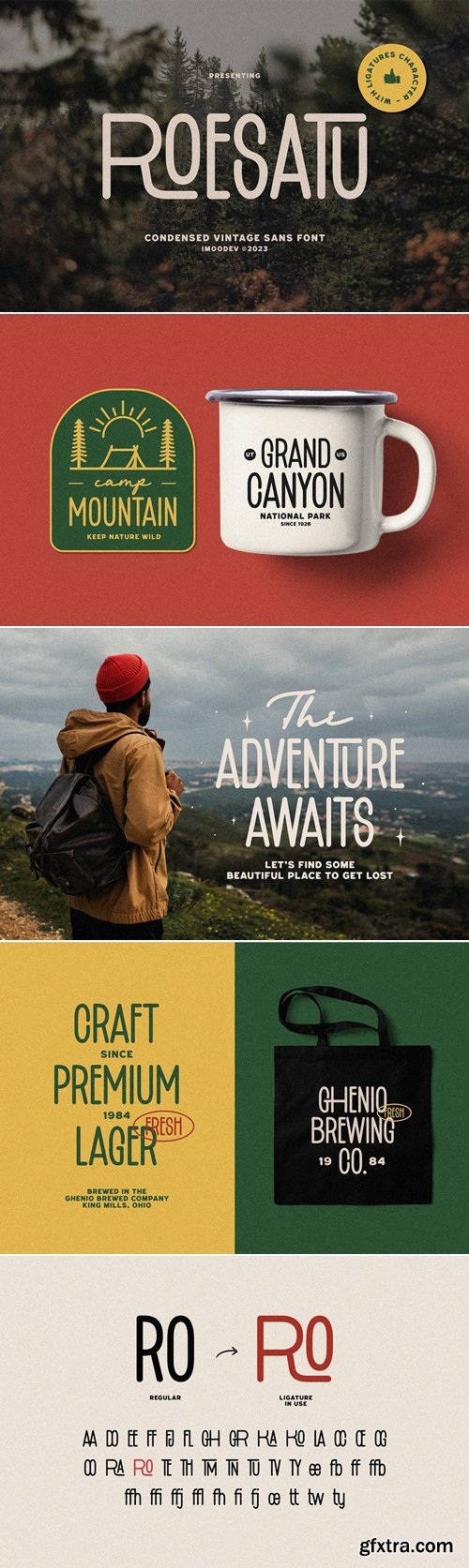 CreativeMarket - Roesatu - Condensed Vintage Font