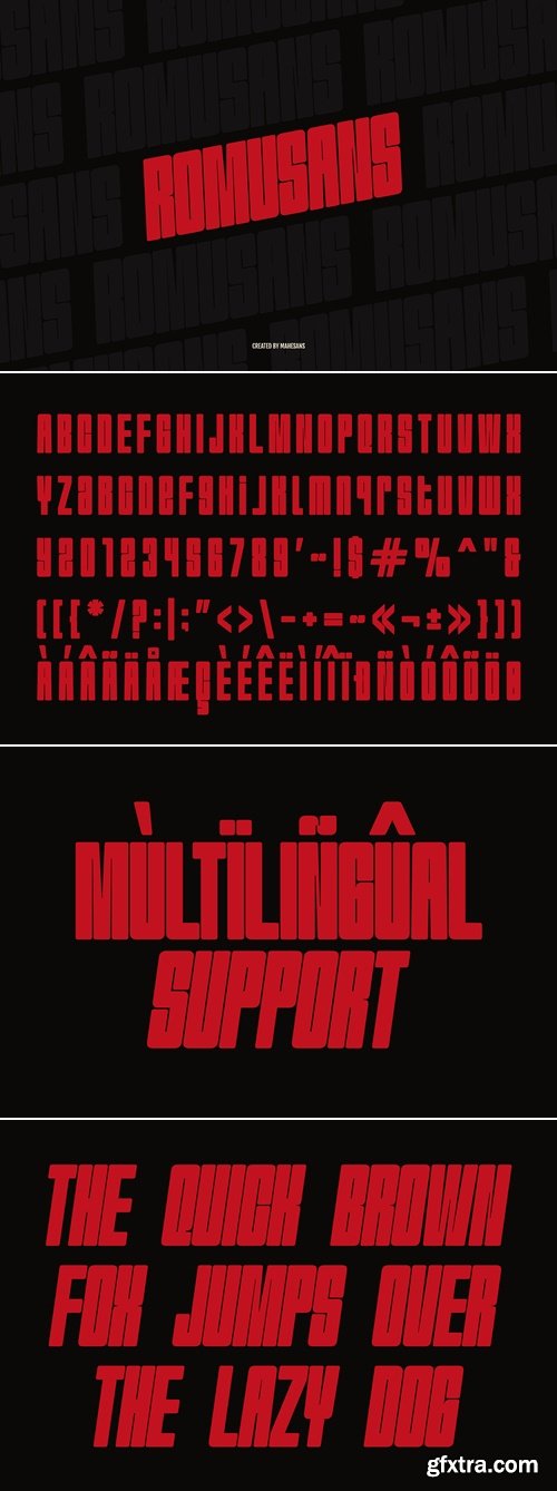 CreativeMarket - Romusans | Condensed Font Duo