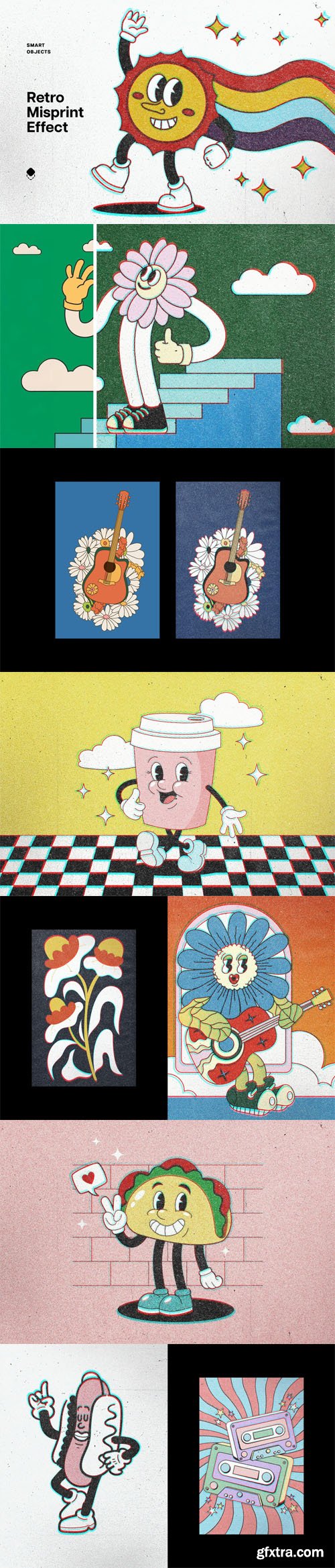 Retro Misprint Effect for Photoshop