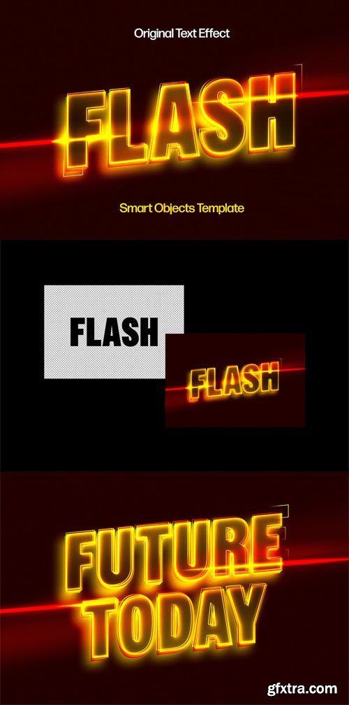 Futuristic Shining Text Effect for Photoshop