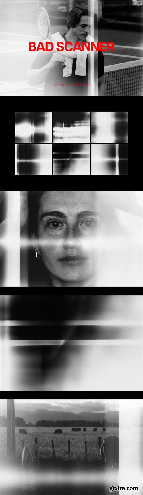 Bad Scanner Overlays for Photoshop