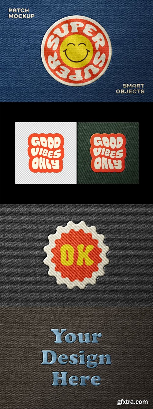 Embroidery Stitching Logo PSD Mockup Template