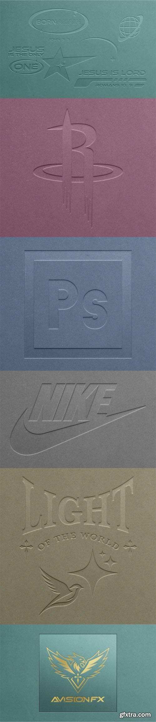 3D Emboss Texture Effect PSD Template