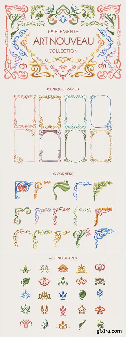 Art Nouveau Elements Collection