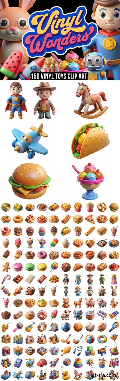 Vinyl Wonders - 150 Playful Vinyl Toys Clip Art