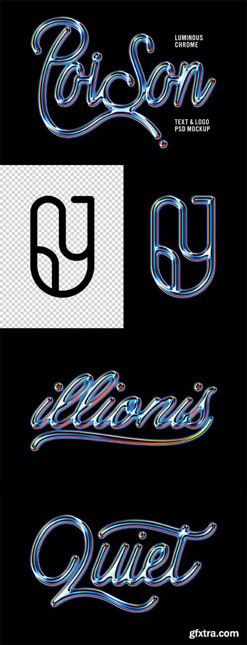 Luminous Chrome Text & Logo Effects for Photoshop