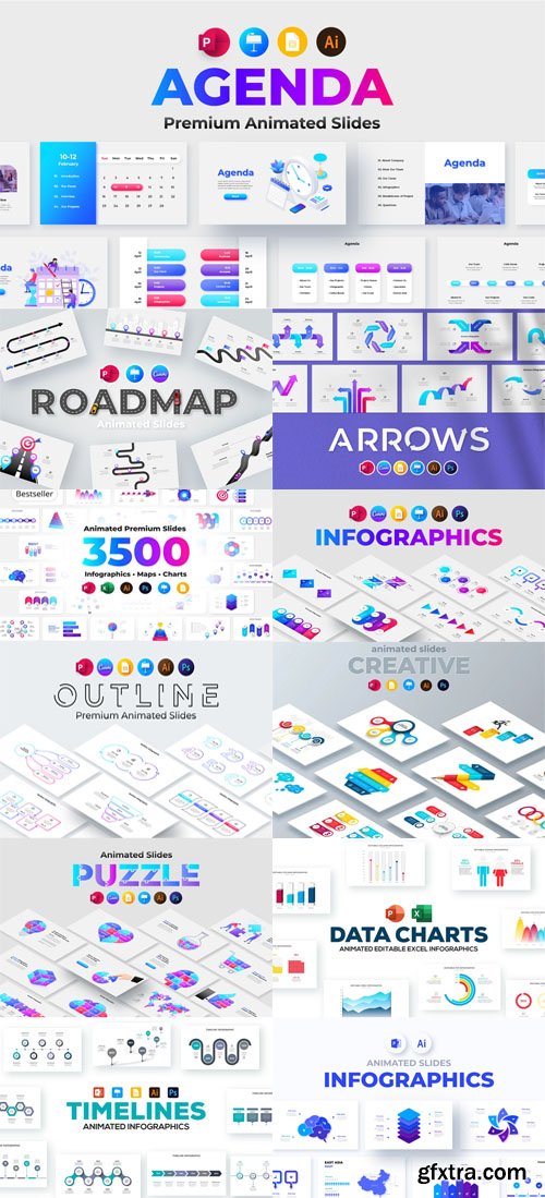 10+ PowerPoint Presentation Templates Collection [Dark/Light]
