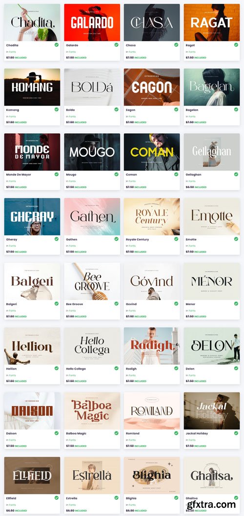 Modern & Classy Font Bundle - 66 Premium Fonts