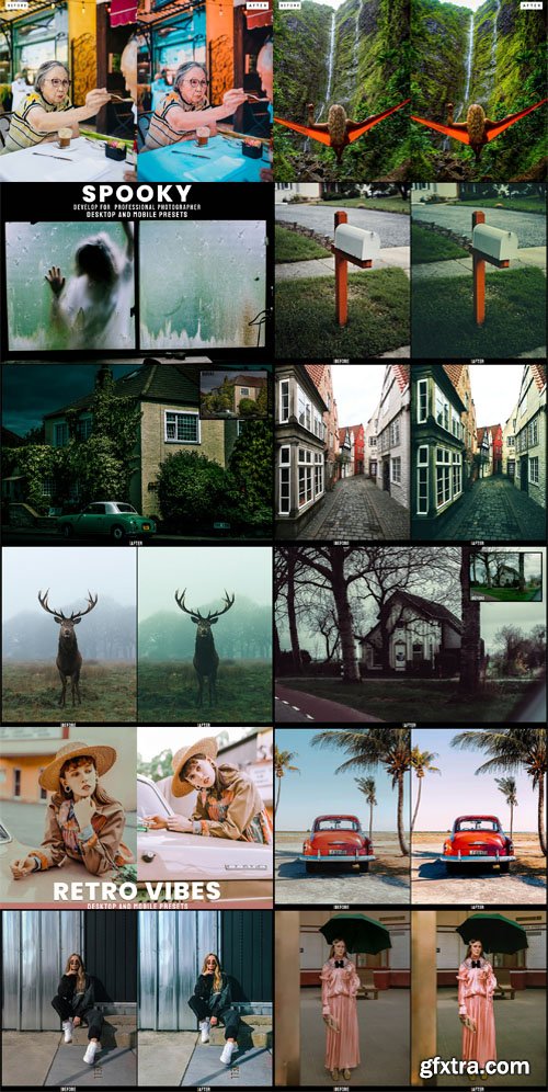 6 Mobile & Desktop Lightroom Presets Packs