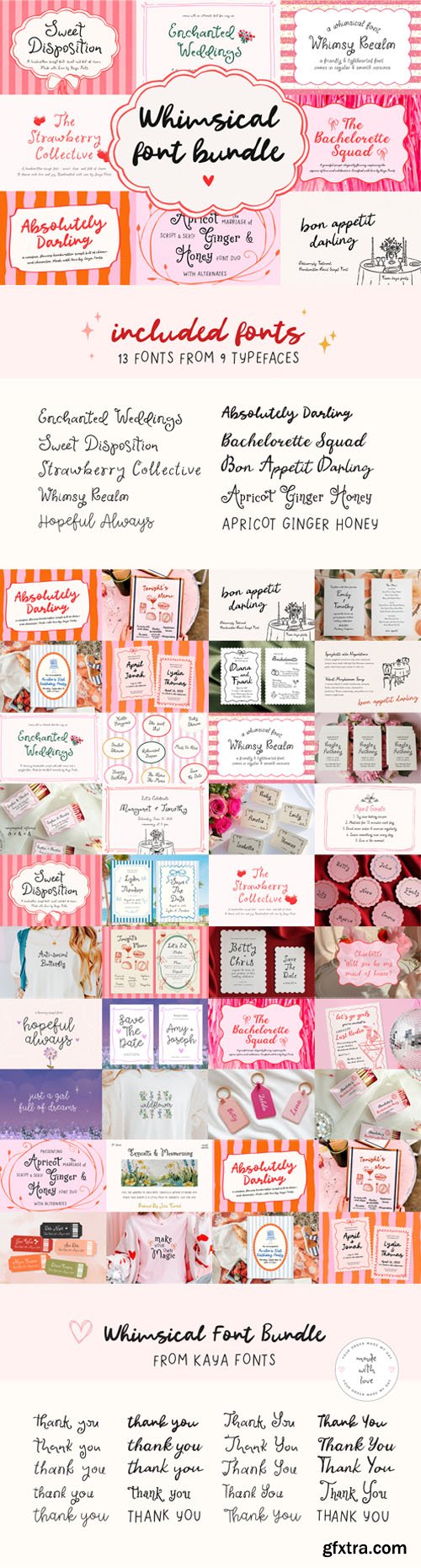 Whimsical Handwriting Font Bundle - 9 Premium Fonts