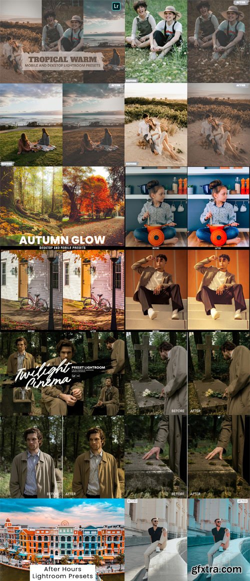 6 Mobile & Desktop Lightroom Presets Packs