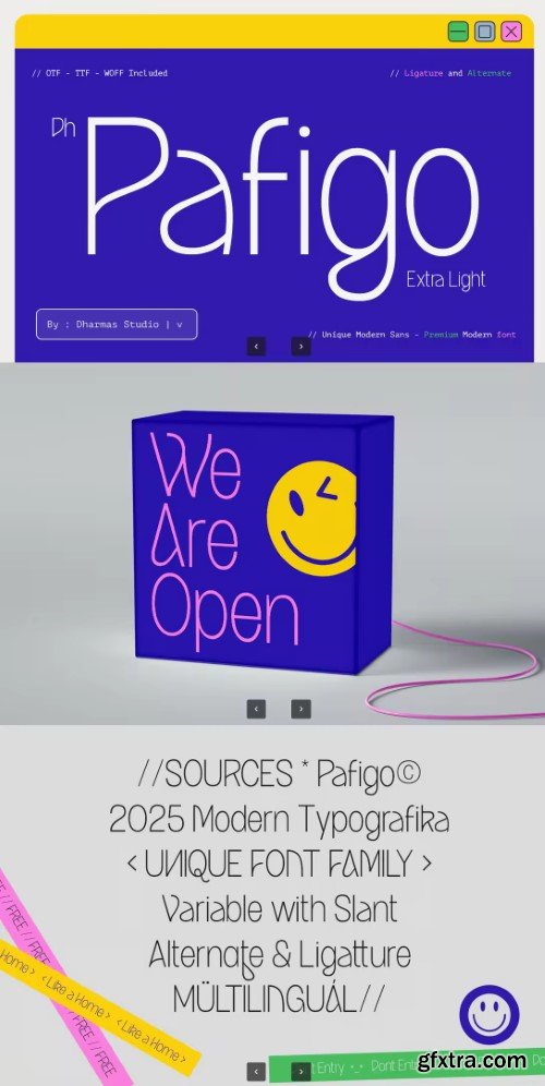 Pafigo – Modern Sans Display Font