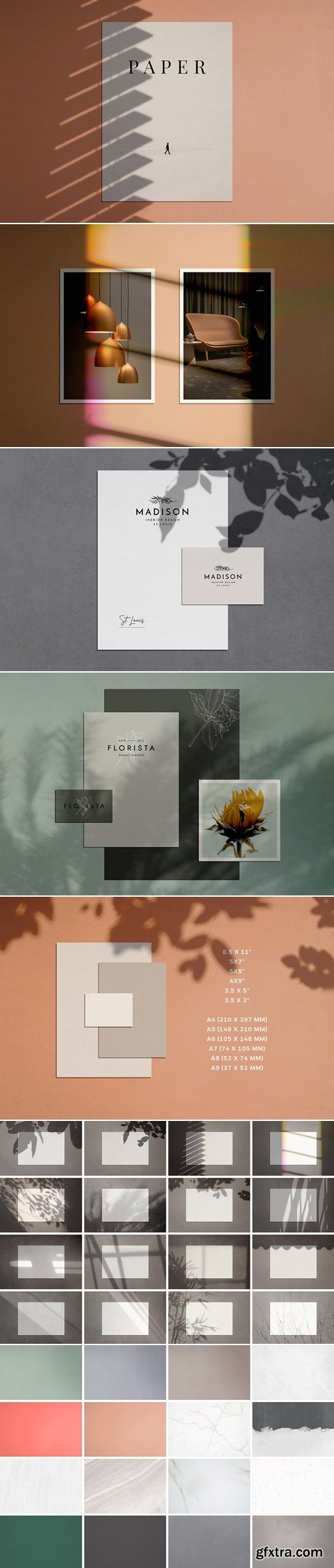 CreativeMarket - Verdura Stationery Shadow Mockups 3106616