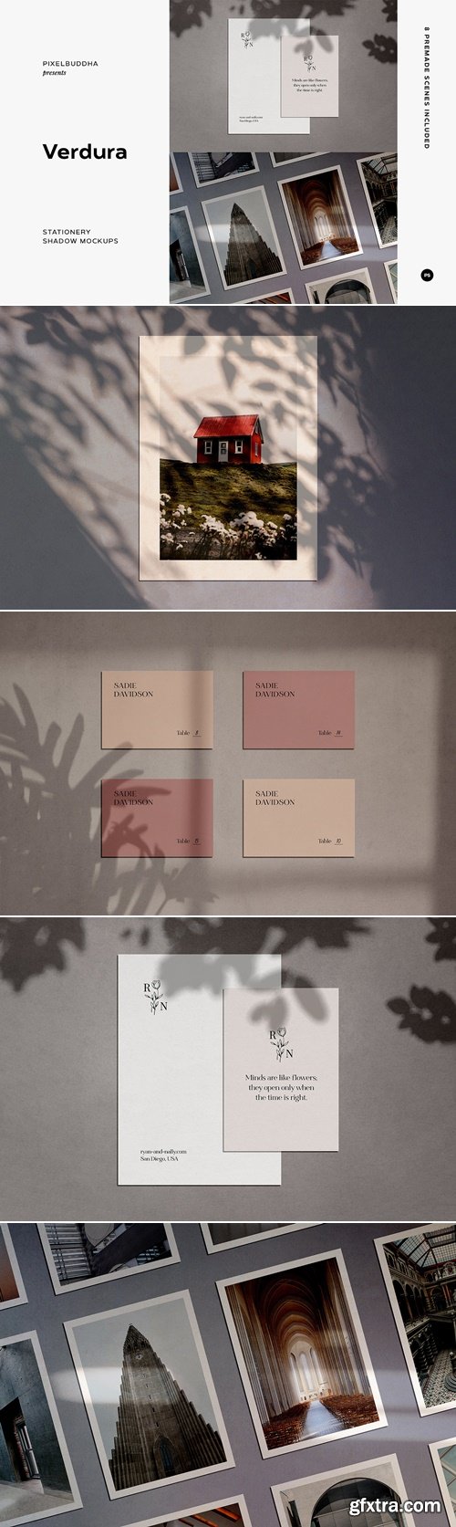 CreativeMarket - Verdura Stationery Shadow Mockups 3106616