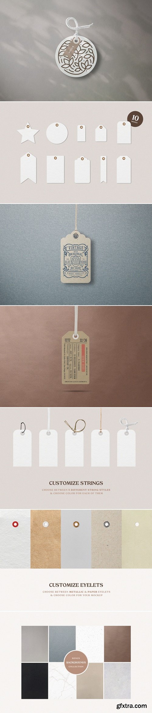 CreativeMarket - Garment Label Tag Mockups 3922225