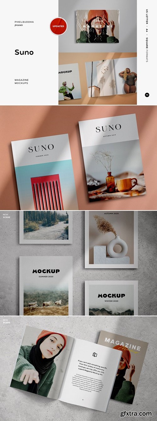 CreativeMarket - Suno Magazine Mockup Kit 4235761