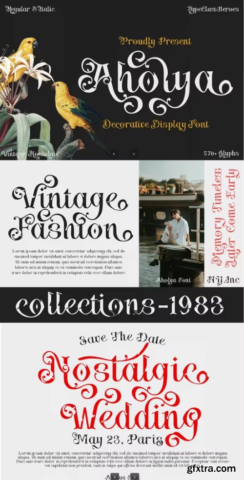 aholya - Decorative Display Font