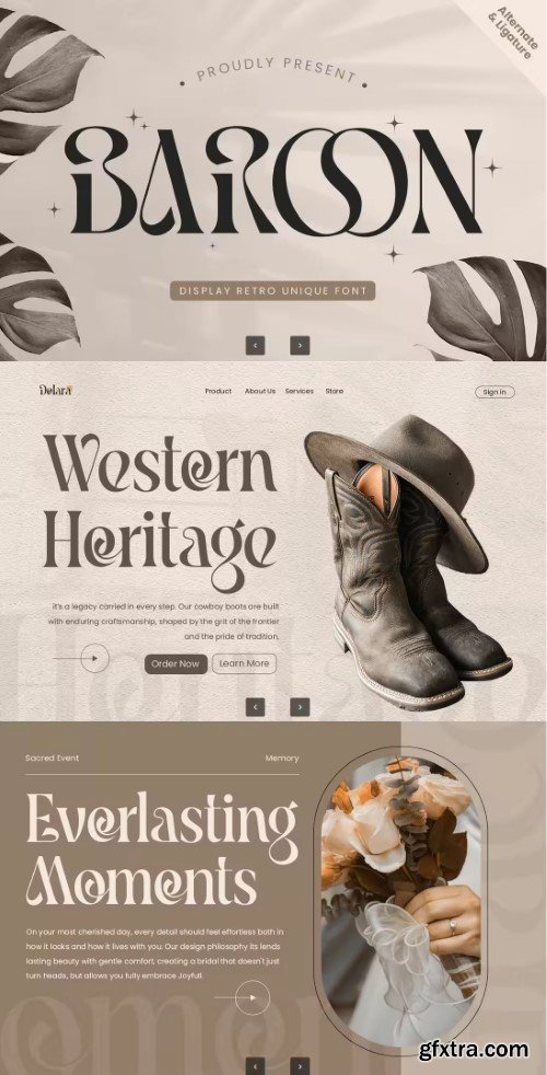 Baroon - Display Retro Unique Font