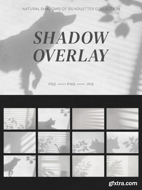 Creativemarket - Floral Dog Shadows Overlays