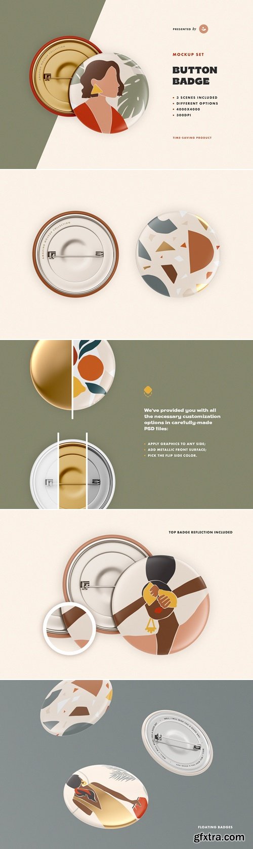 CreativeMarket - Button Badge Mockup 4621808