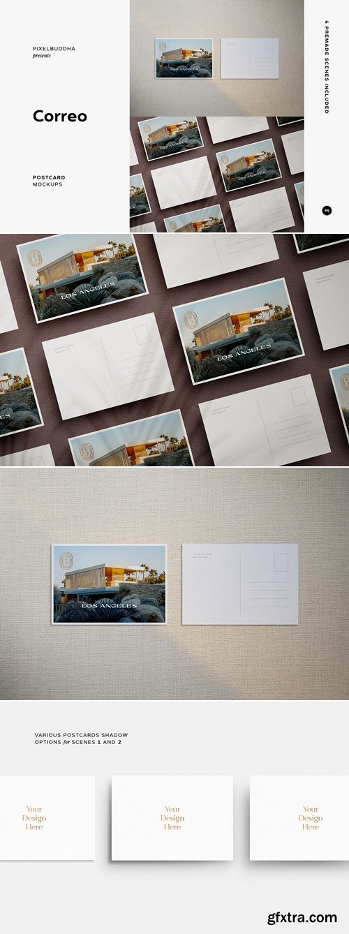 CreativeMarket - Correo Postcard Mockups 6597330