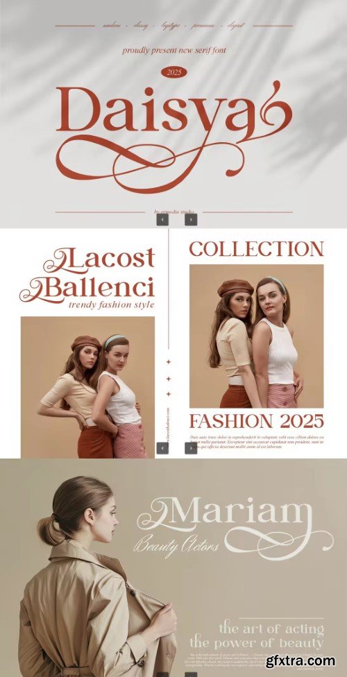 Daisya || Modern Serif Font