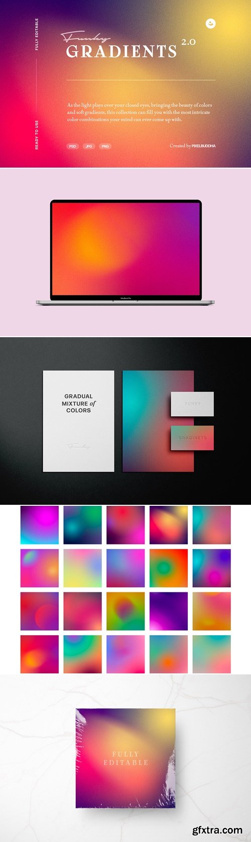 CreativeMarket - Funky Gradient Textures Vol.2 6024309