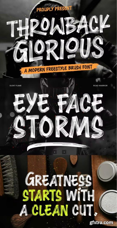 Creativemarket - Dry Brush Font – Throwback Glorious Font