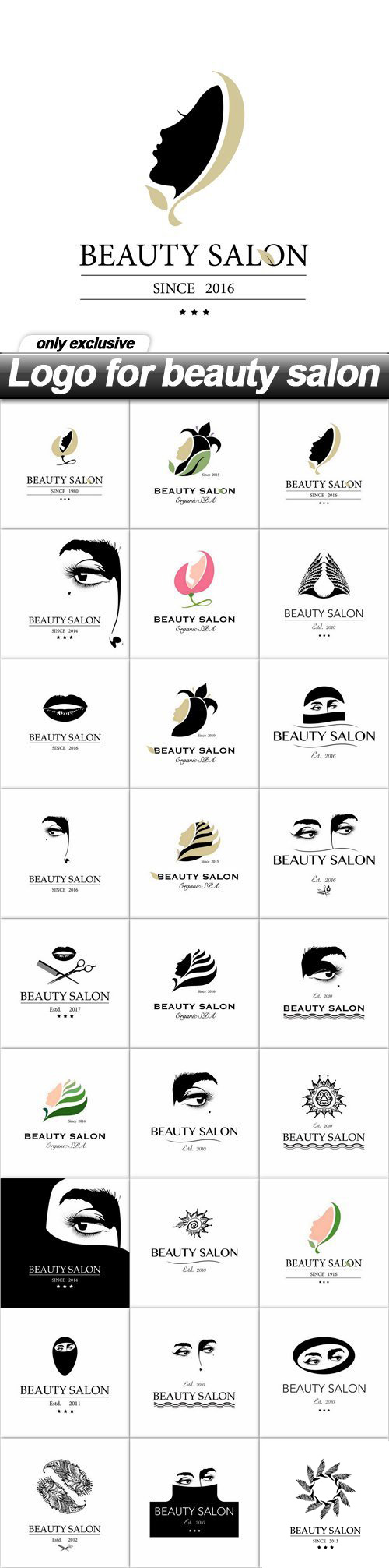 Logos for Beauty Salon 27xEPS