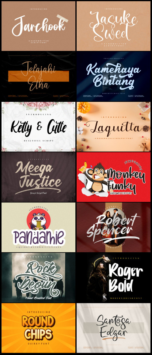 Mega Calligraph Handwritten Fonts Bundle - 100 Premium Fonts
