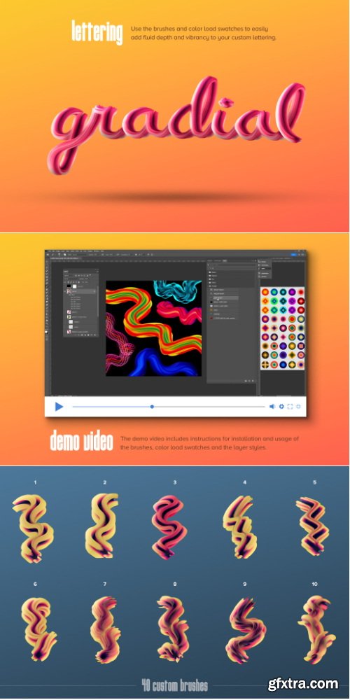Chromasupply - Gradial: Multicolor Brushes (Photoshop)