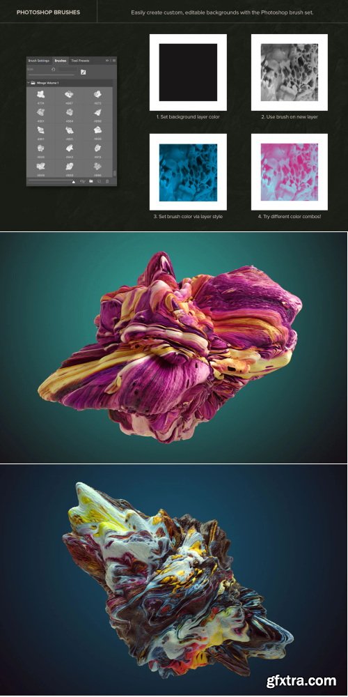 Rulebyart - Mirage V1: 15 Abstract 3D Shapes