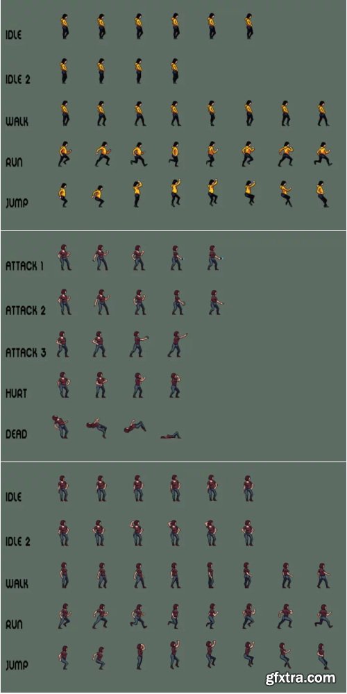 Craftpix - City Girl Character Sprite Sheets Pixel Art