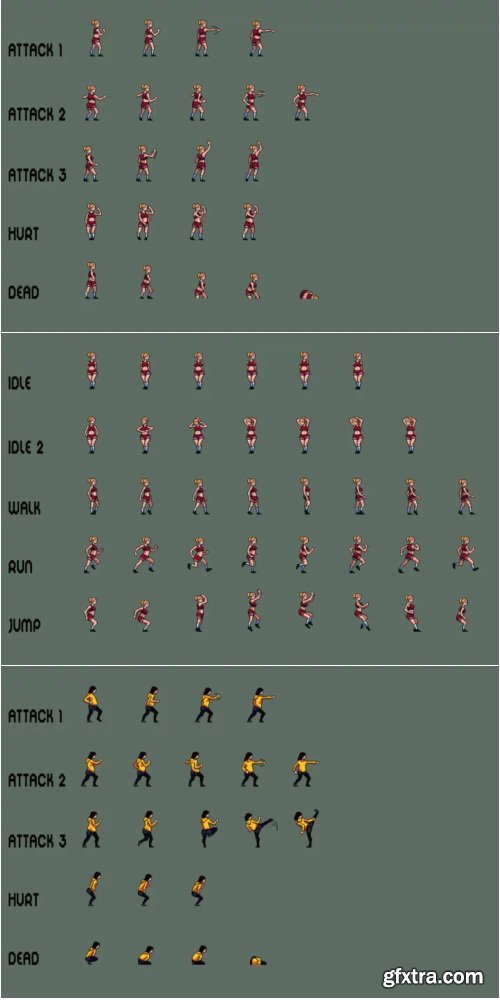 Craftpix - City Girl Character Sprite Sheets Pixel Art