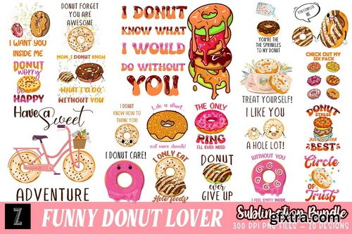 CreativeFabrica - Funny Donut Lover Bundle CreativeFabrica - Funny Donut Lover Bundle