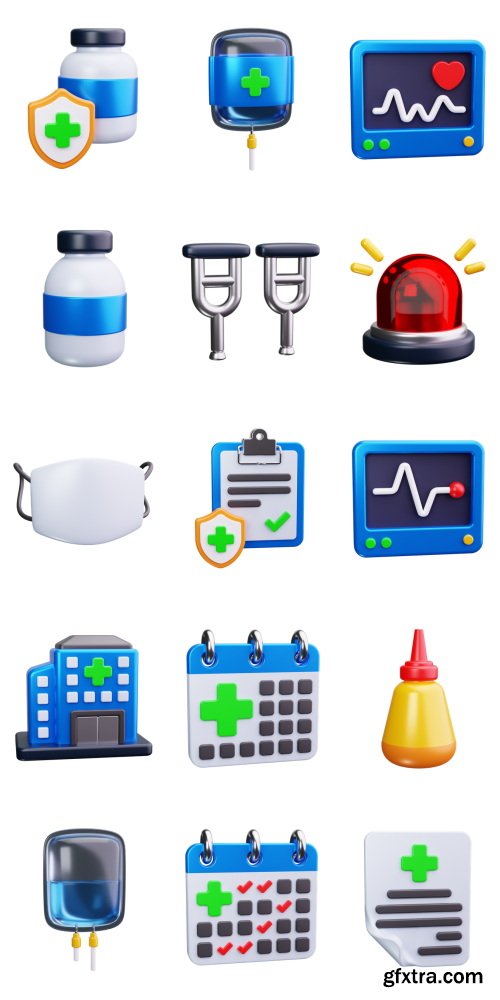 Iconscout - Hospital 3D Icon Pack