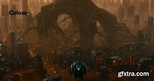 Coloso - A dark cyberpunk world created with Blender